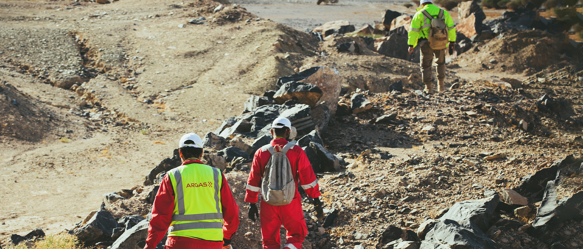 ARGAS Geological Mapping & Geochemical Sampling - Saudi Arabia - Employees on site - natural resource exploration