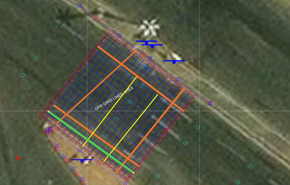 Interpreted subsurface asset identification based on the GPR data of the Pilot site. Mapping Subsurface Utilities in Complex Urban Settings GPR data of the Pilot site.